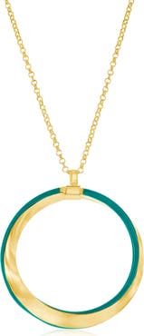 SIMONA Enamel Twist Pendant Necklace