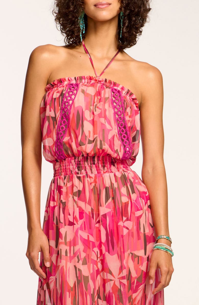 Ramy Brook Miranda Floral Tiered Cover-Up Dress, Alternate, color, 