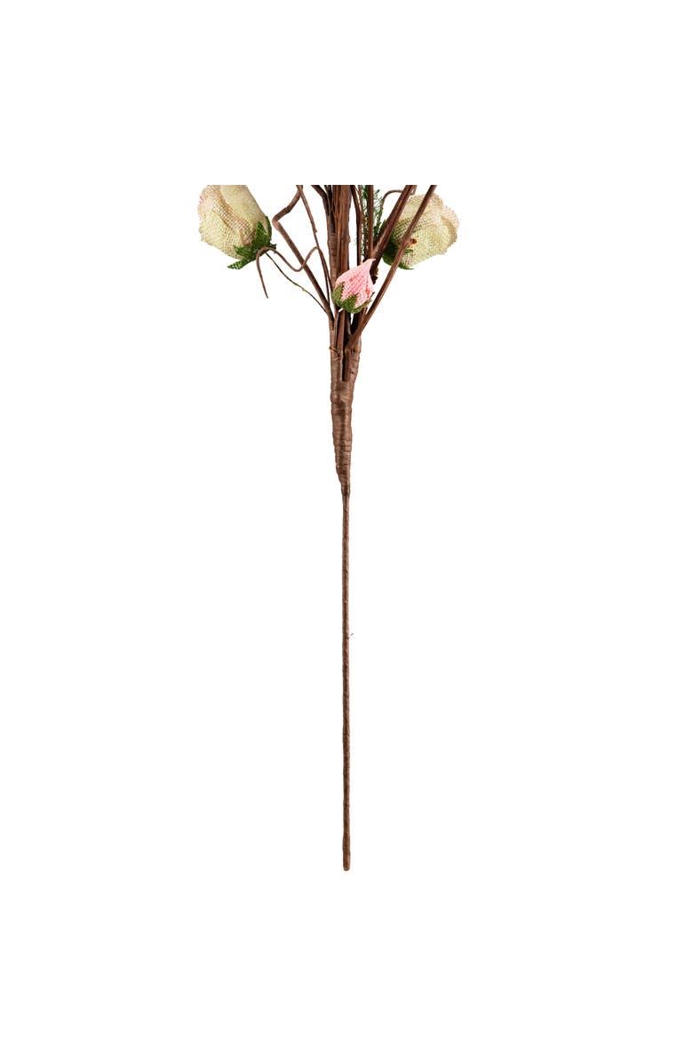 Northlight 33" Cream White and Pink Artificial Spring Floral Pick, Alternate, color, White