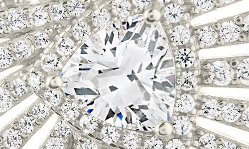 Sterling Forever Rosanne Cubic Zirconia Statement Stud Earrings In Metallic