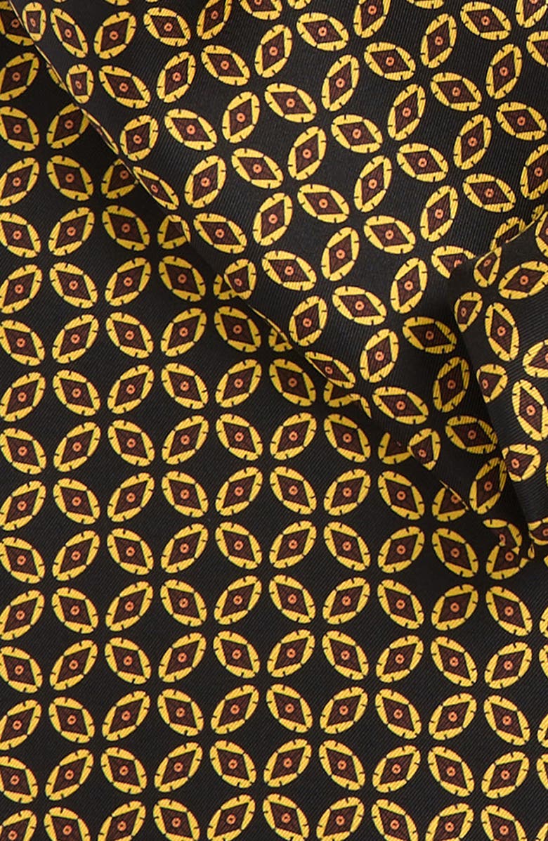 Valentino Garavani Chamber Silk Bandeau Scarf with Fringe, Alternate, color, Black Multi