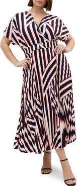 City Chic Eloisa Stripe Maxi Dress