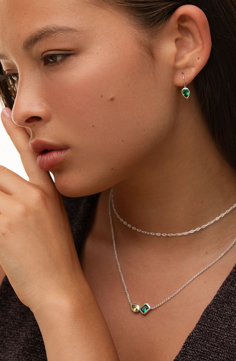 Dower & Hall Green Garnet & Peridot Duo Tutti Frutti Necklace, Alternate, color, Sterling Silver