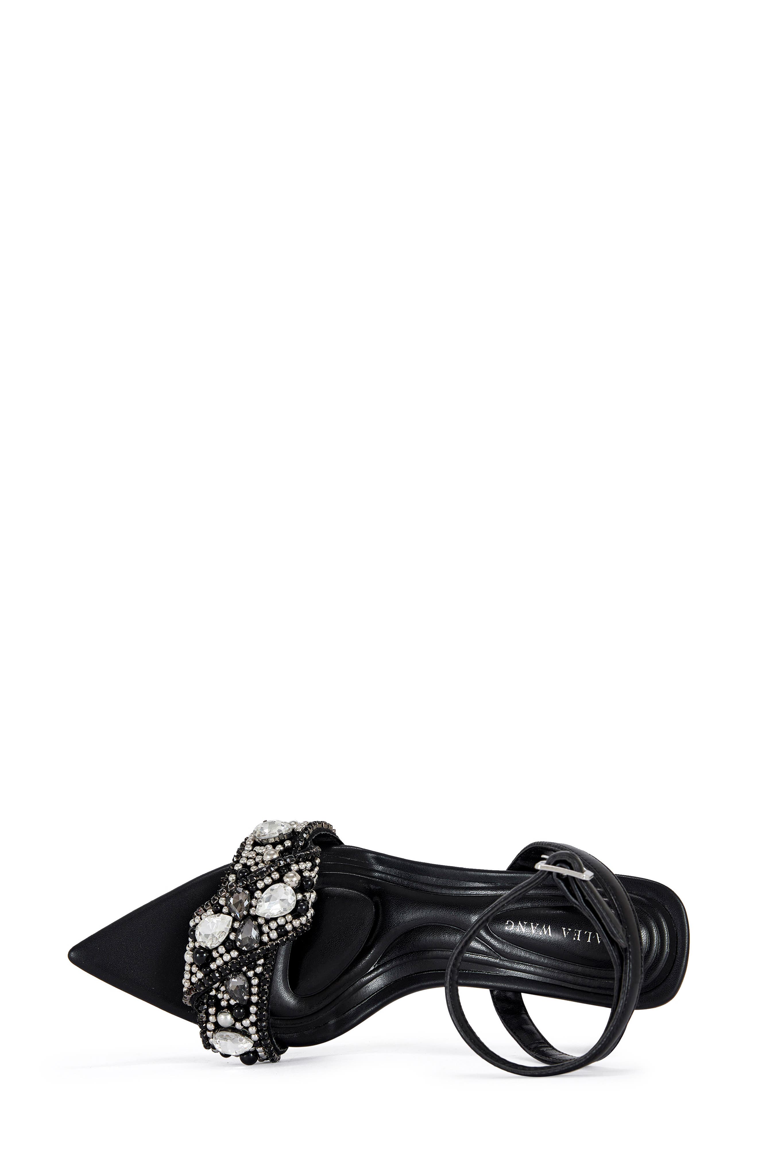 AZALEA WANG Mael Ankle Strap Sandal, Alternate, color, Black