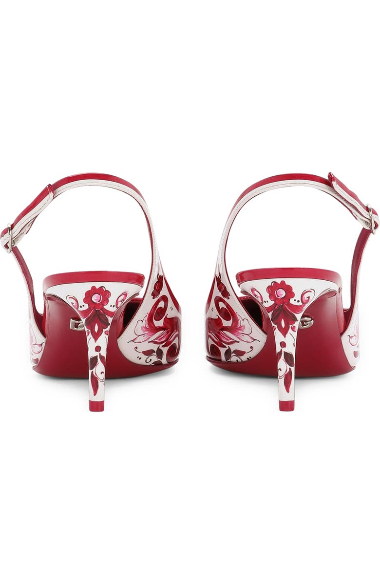Dolce&Gabbana Lollo Majolica Print Pointed Toe Slingback Pump, Alternate, color,