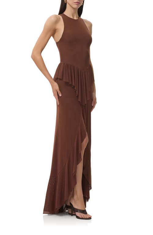 Afrm Bovina Sleeveless A-line Dress In Gold