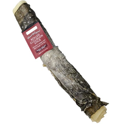 Beef Rolled Collagen Stick with Wrapped Fish 8" Dog Treat