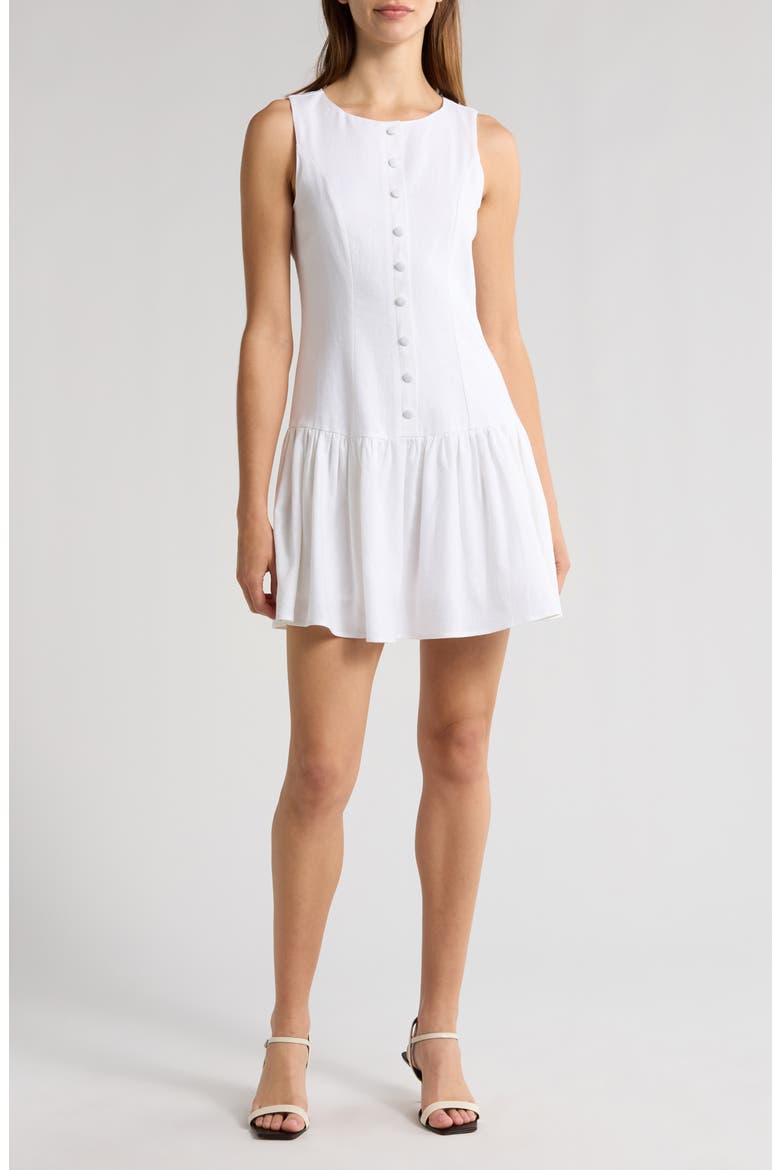 Martini Linen Blend Minidress, Main, color, IVORY