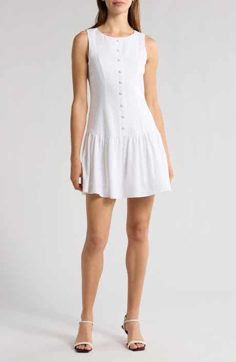 WAYF Martini Linen Blend Minidress