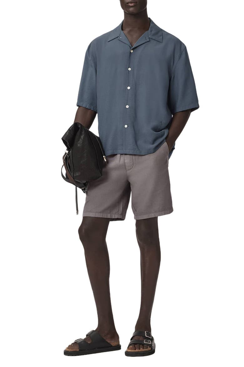 Purley Button-Up Camp Shirt, Alternate, color, CANIS GREY