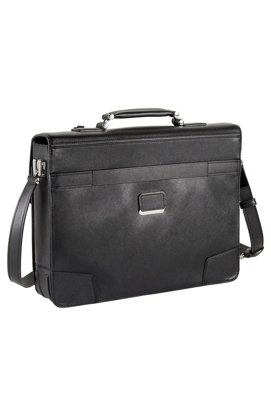 TUMI 'Astor Dorilton - Slim Flap' Embossed Leather Briefcase, Alternate, color, 