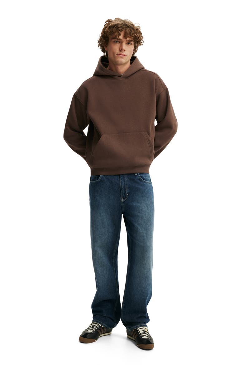 Men's Box Fit Hoodie, Alternate, color, Espresso