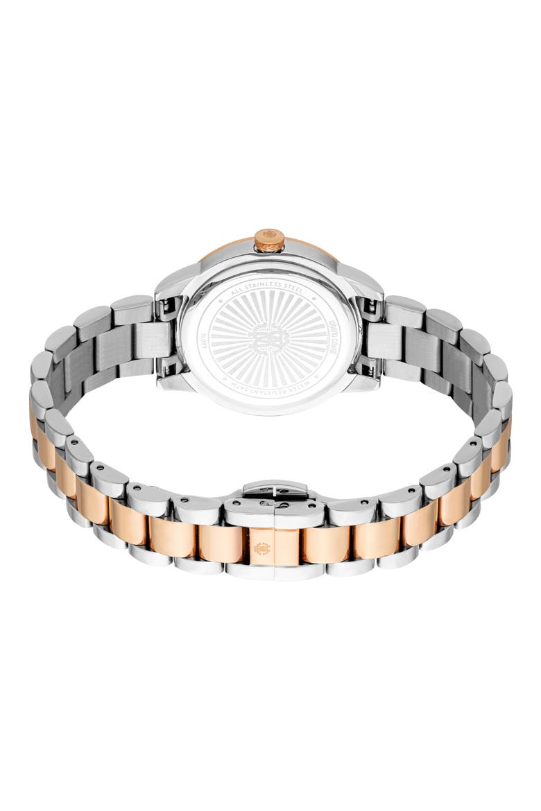 Two-Tone Crystal Bracelet Watch, 30mm, Alternate, color, TWO TONE SILVER AND ROSE GOLD