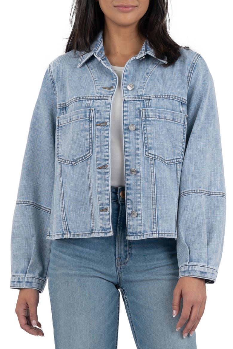 Bailey Stretch Denim Jacket, Main, color, LIGHT WASH