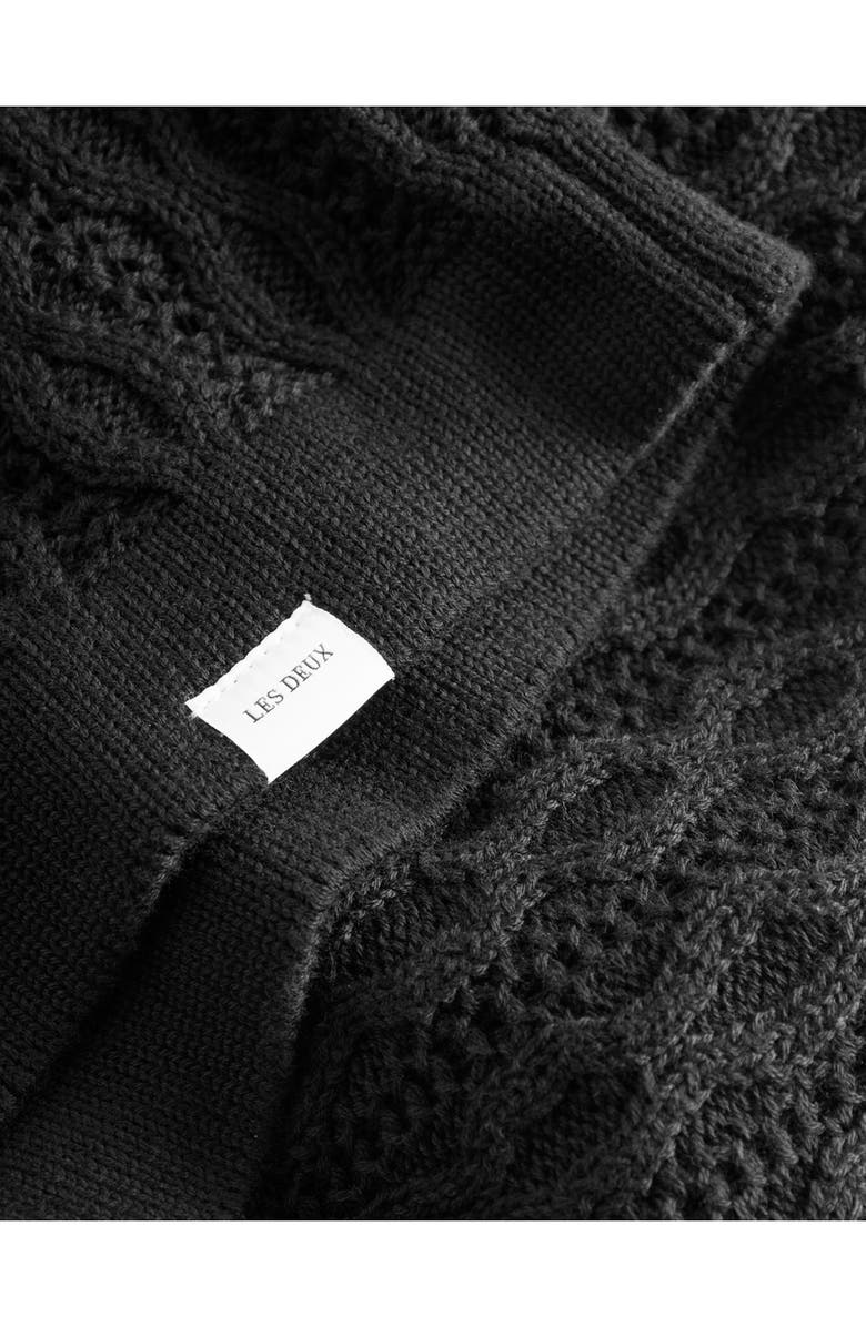 Les Deux Garrett Knit Cotton Short Sleeve Button-Up Shirt, Alternate, color, 