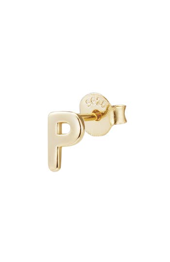 Adornia Fine Initial Stud Earrings