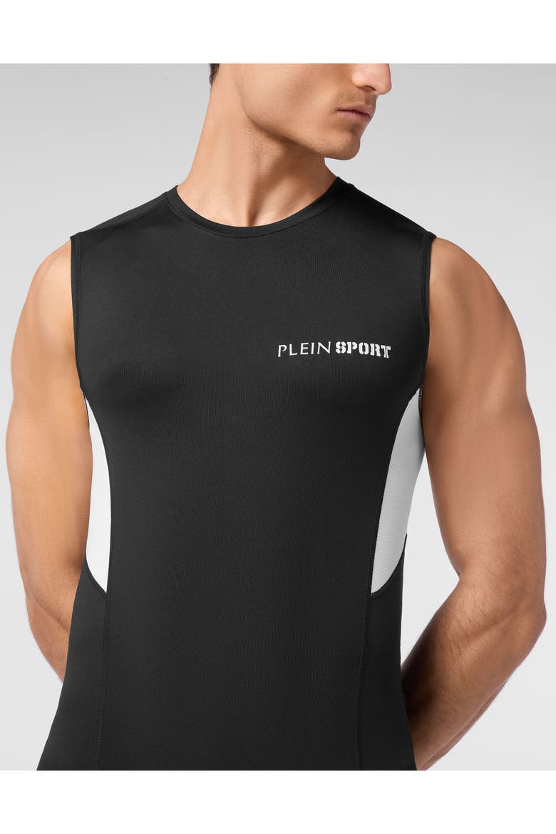 Technical Jersey T-Shirt Sleeveless Men, Alternate, color, black