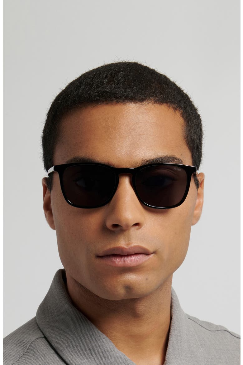 53mm Rectangular Sunglasses, Alternate, color, BLACK/ GREY