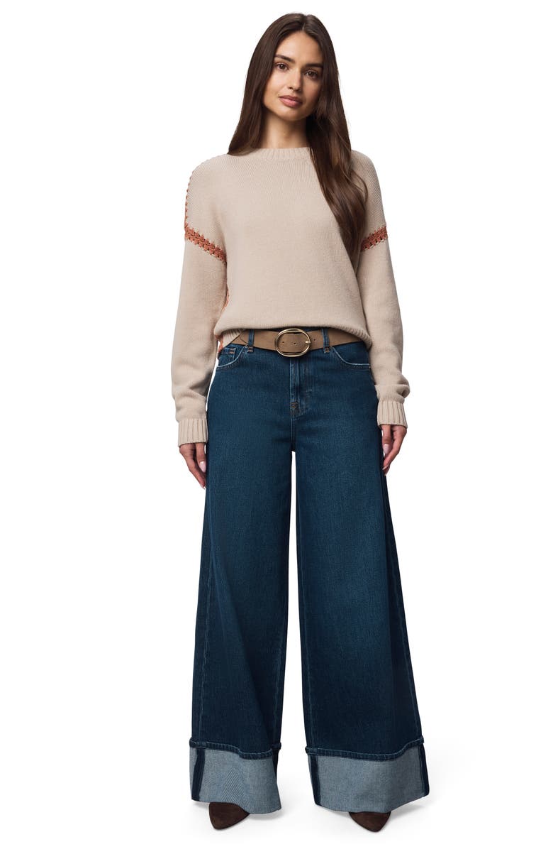 Splendid Greyson Relaxed Sweater, Alternate, color, Light Camel Beige/ Orange