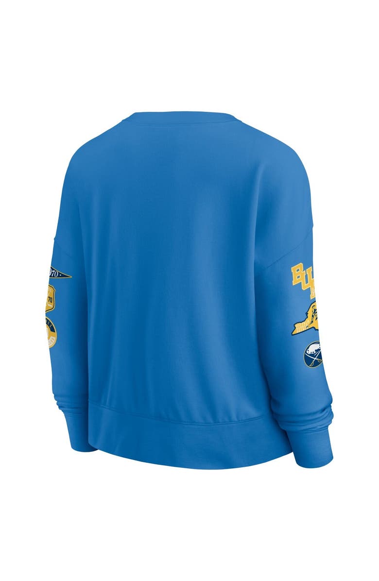 FANATICS Women's Fanatics Royal Buffalo Sabres Oversized Vintage Go Team Pullover Sweatshirt, Alternate, color,