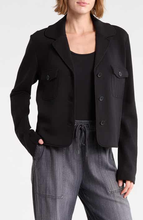 Cropped Military Fleece Jacket