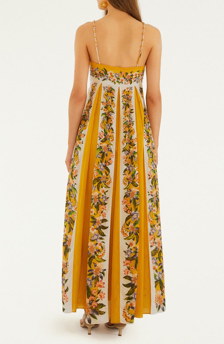 FARM Rio Sand Hilo Stripes Maxi Sundress, Alternate, color, Sand