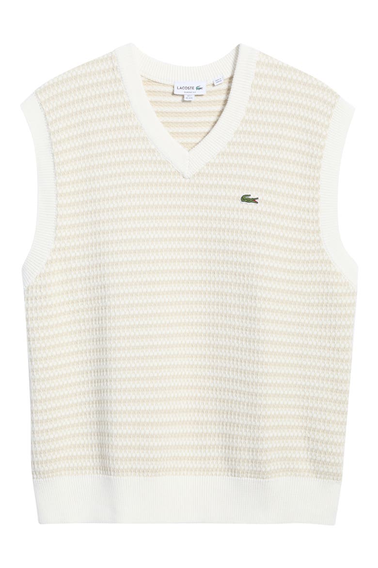 V-Neck Textured Stripe Sweater Vest, Main, color, POWDER/ PEGASUS/ FLOUR