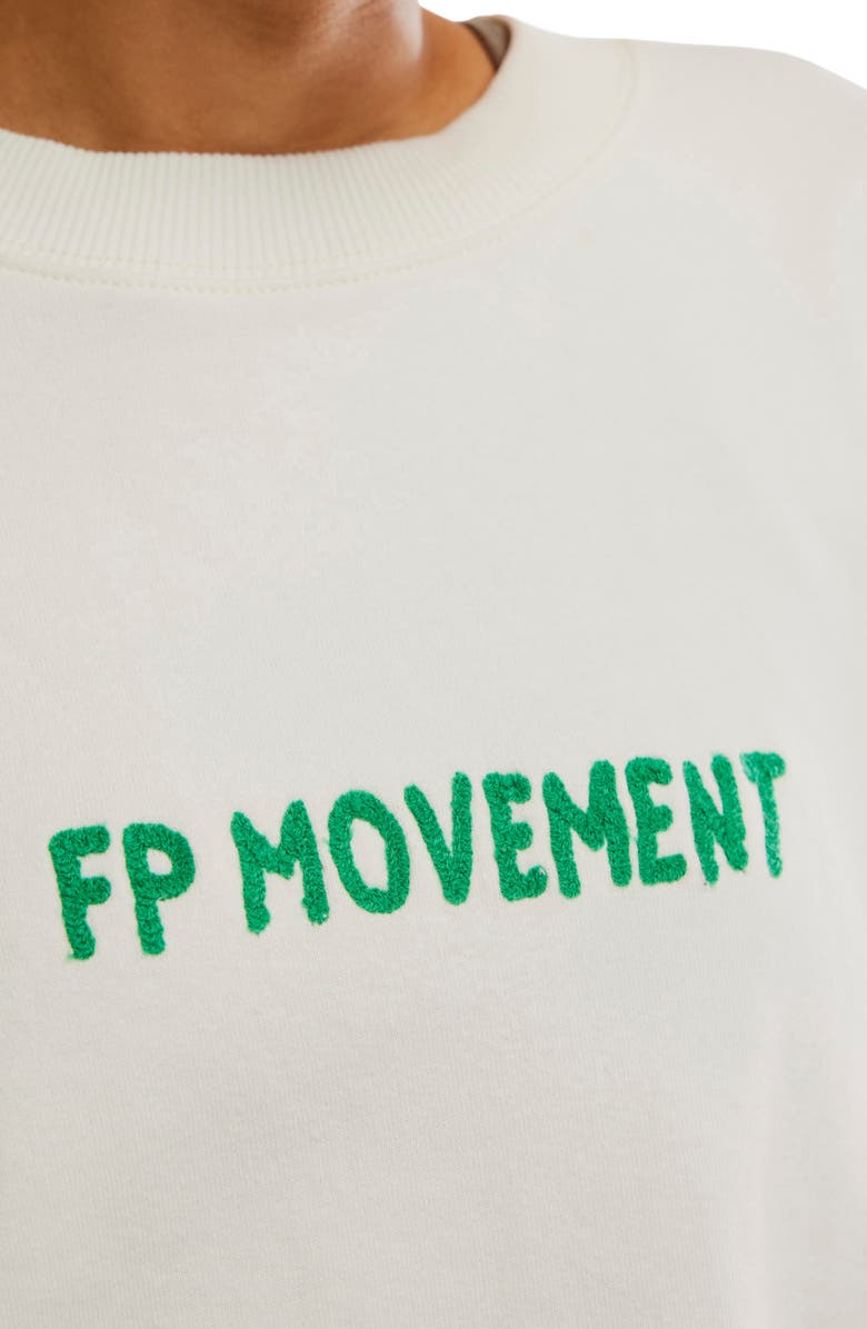 Free People FP Movement All Star Embroidered Logo Cotton Blend Sweatshirt, Alternate, color,
