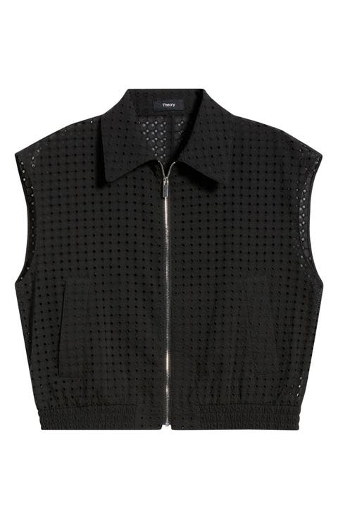 Crop Eyelet Vest