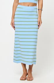 LSPACE Ravello Stripe Rib Cover-Up Skirt