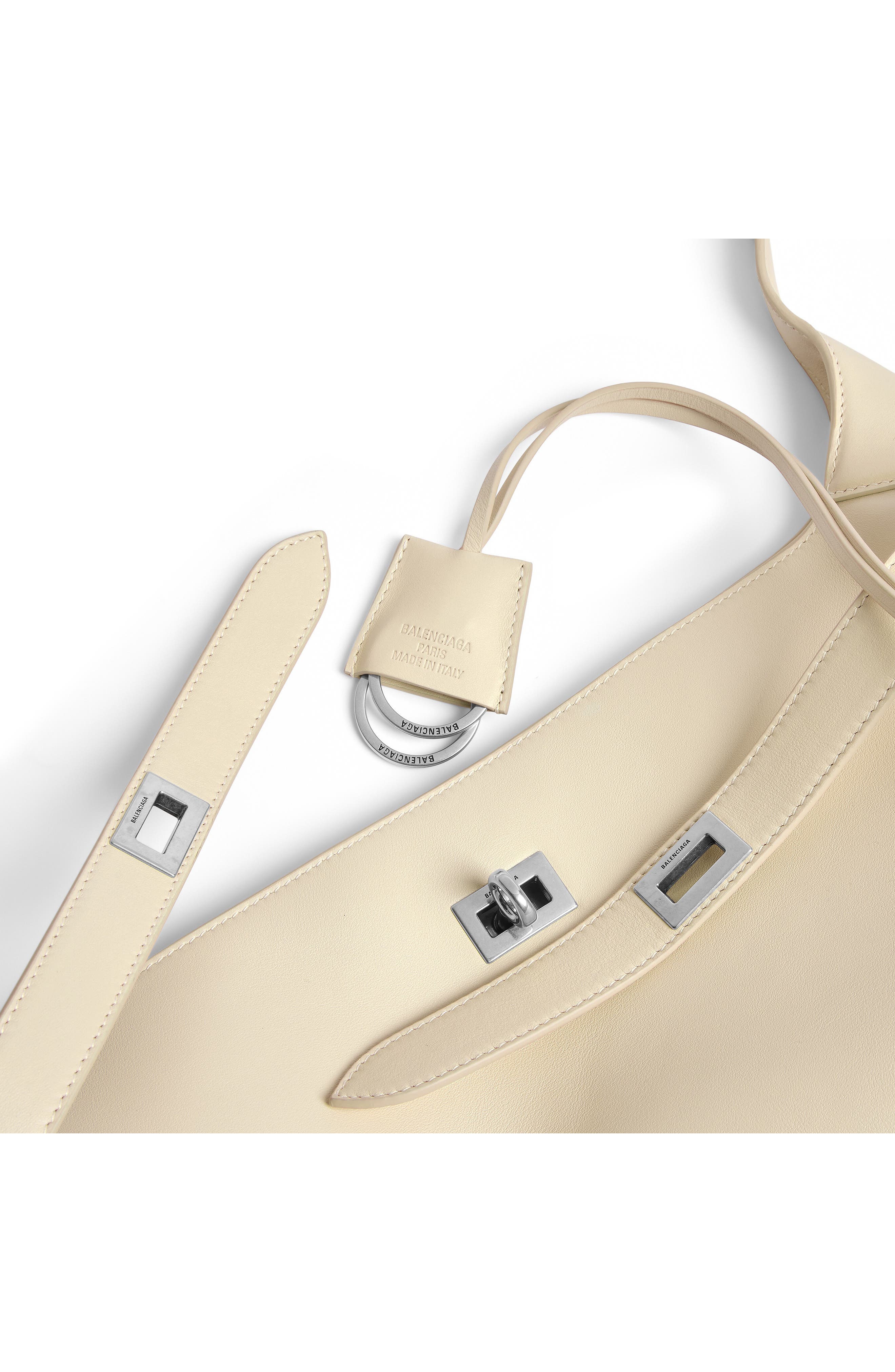 Balenciaga Small Bel Air Belted Leather Shoulder Bag, Alternate, color, 9723 Soya