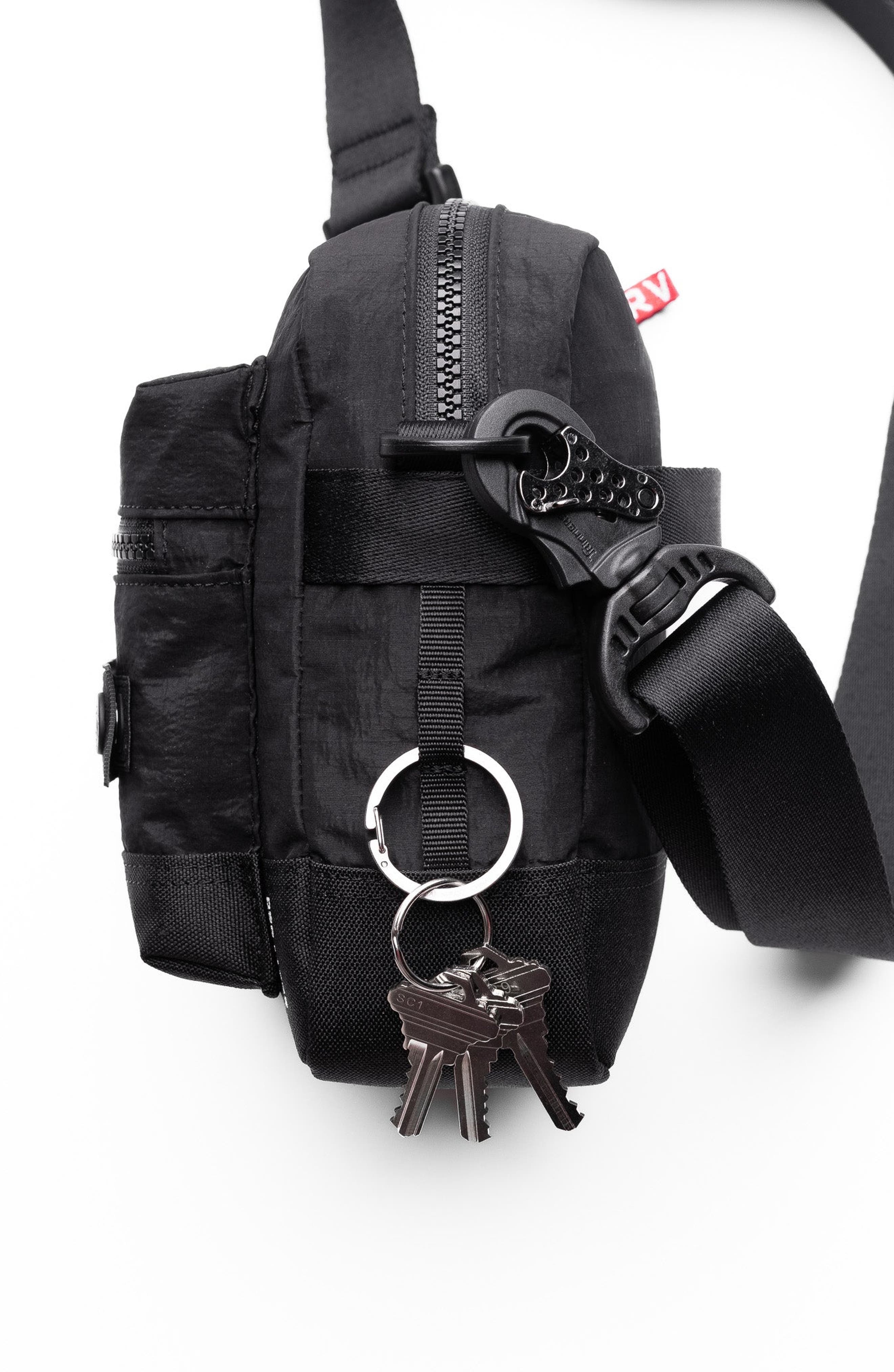Ripstop Shoulder Bag, Alternate, color, Black