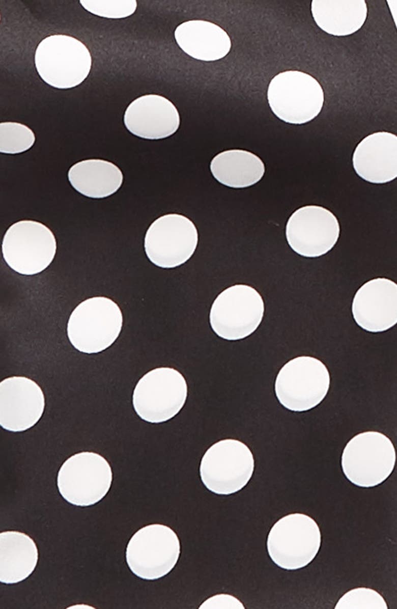 Kate Spade New York polka dot skinny silk scarf, Alternate, color,