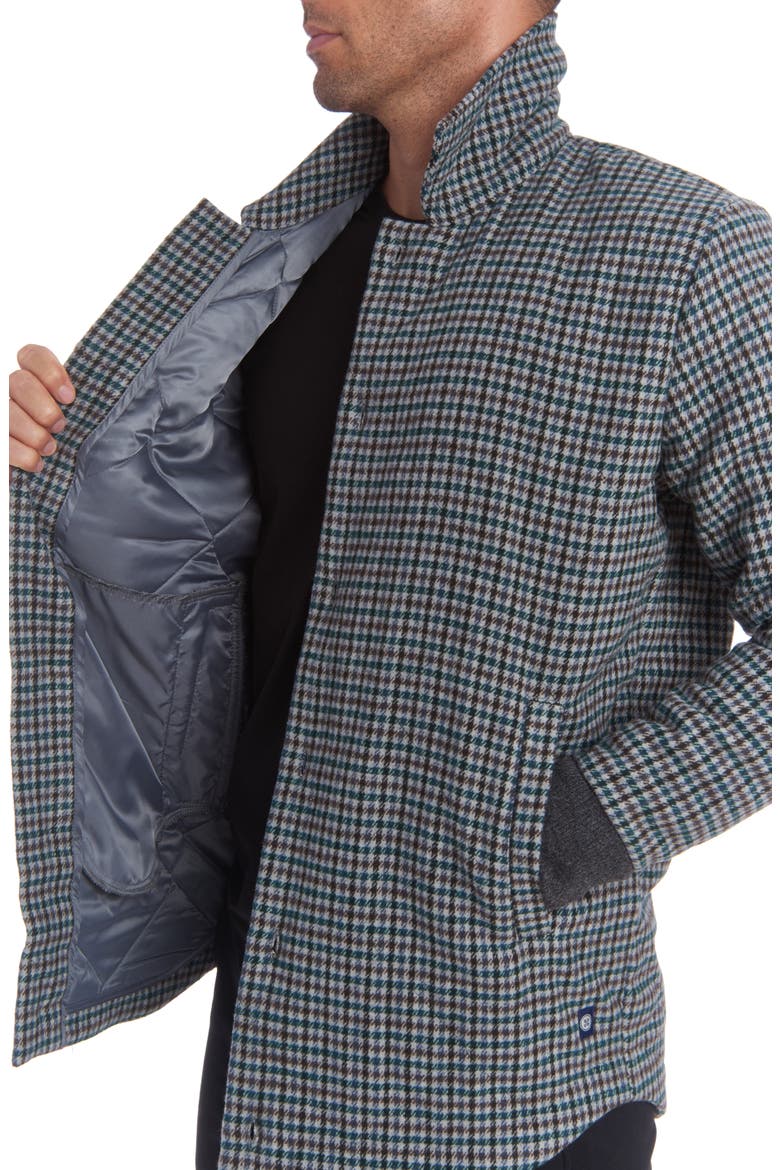 Quilted Wool Blend Overshirt, Alternate, color, GREY