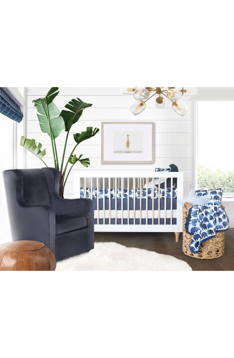 Oilo Elefant Jersey Crib Sheets, Alternate, color, Elefant