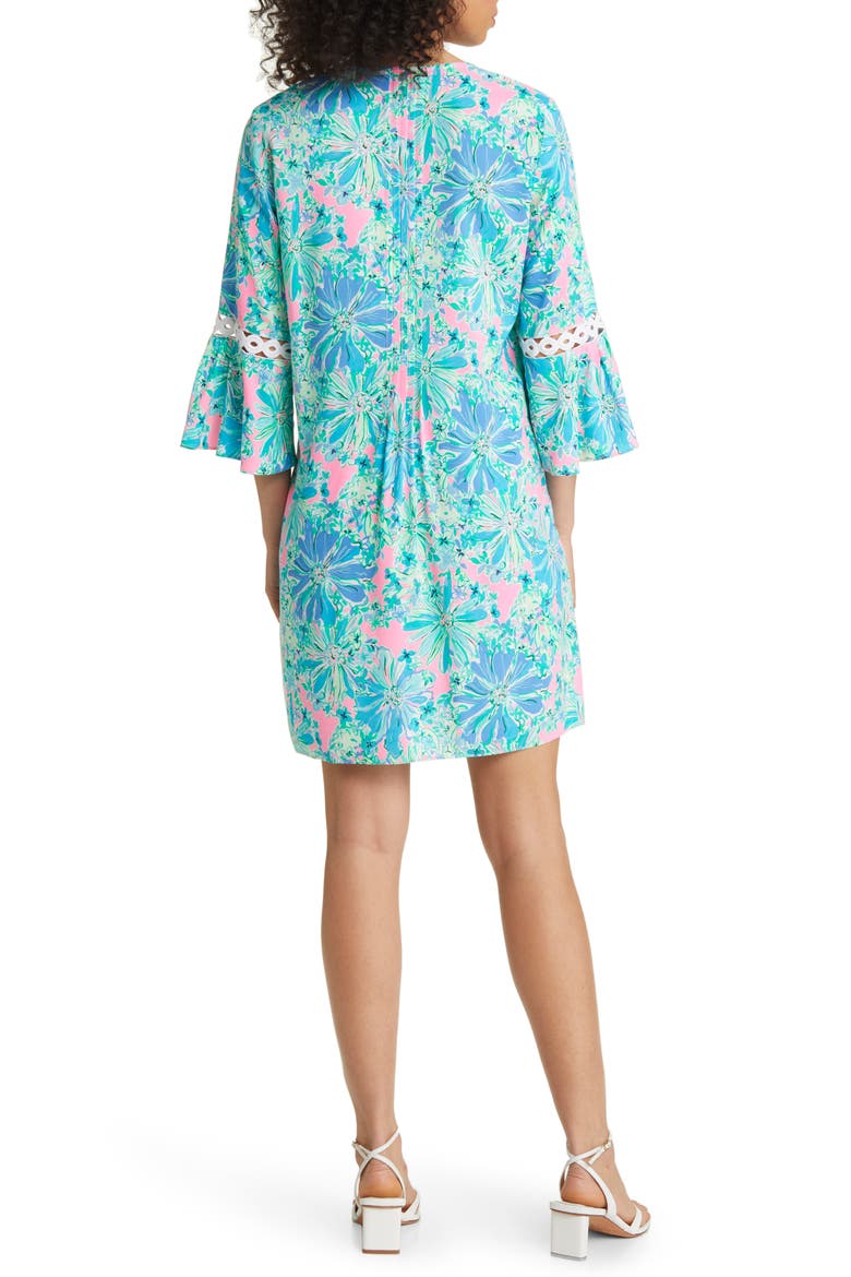 Hollie Floral Shift Dress, Alternate, color, SOLEIL PINK GOOD HARE DAY