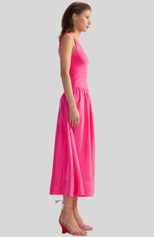 Cynthia Rowley Eloise Drop Waist Dress In Pink