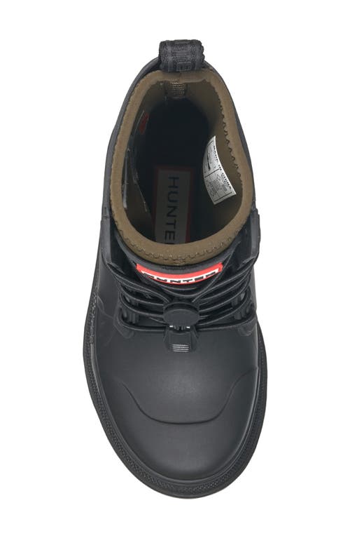 Hunter Kids' Stamp Waterproof Lace-up Rain Boot In Multi