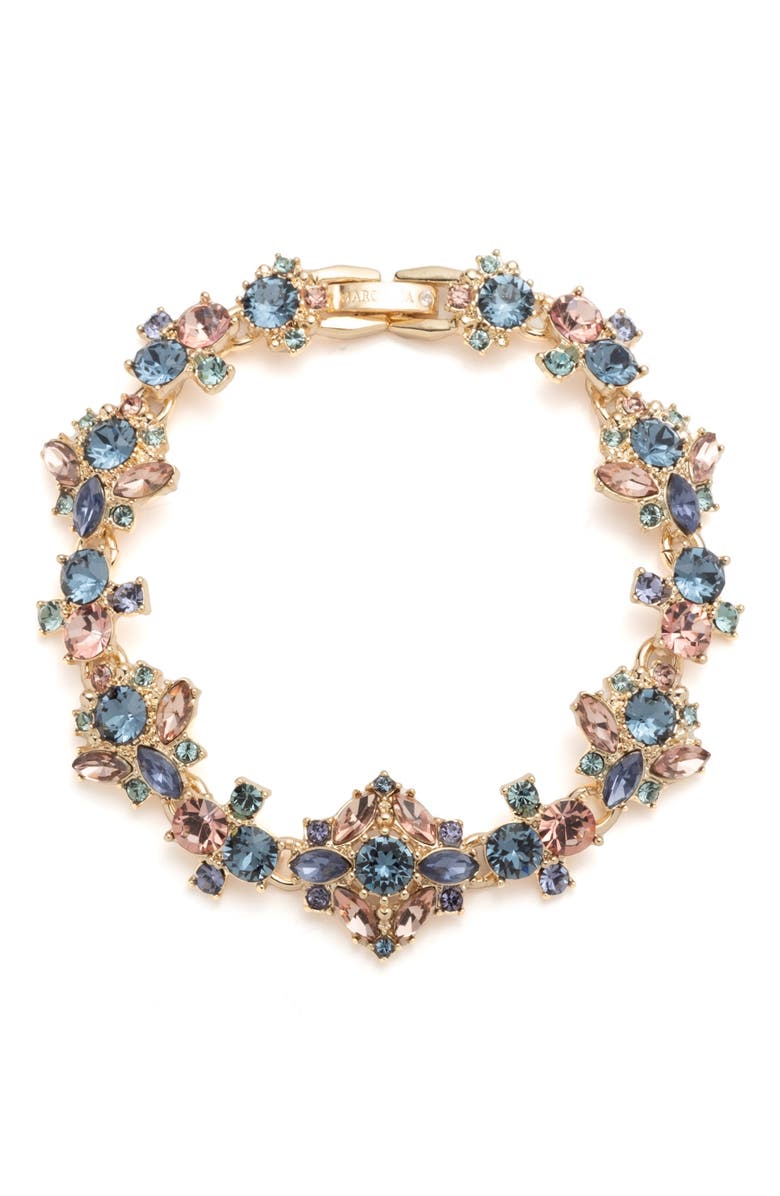 Marchesa Beauty in Blue Crystal Bracelet, Main, color, Blue