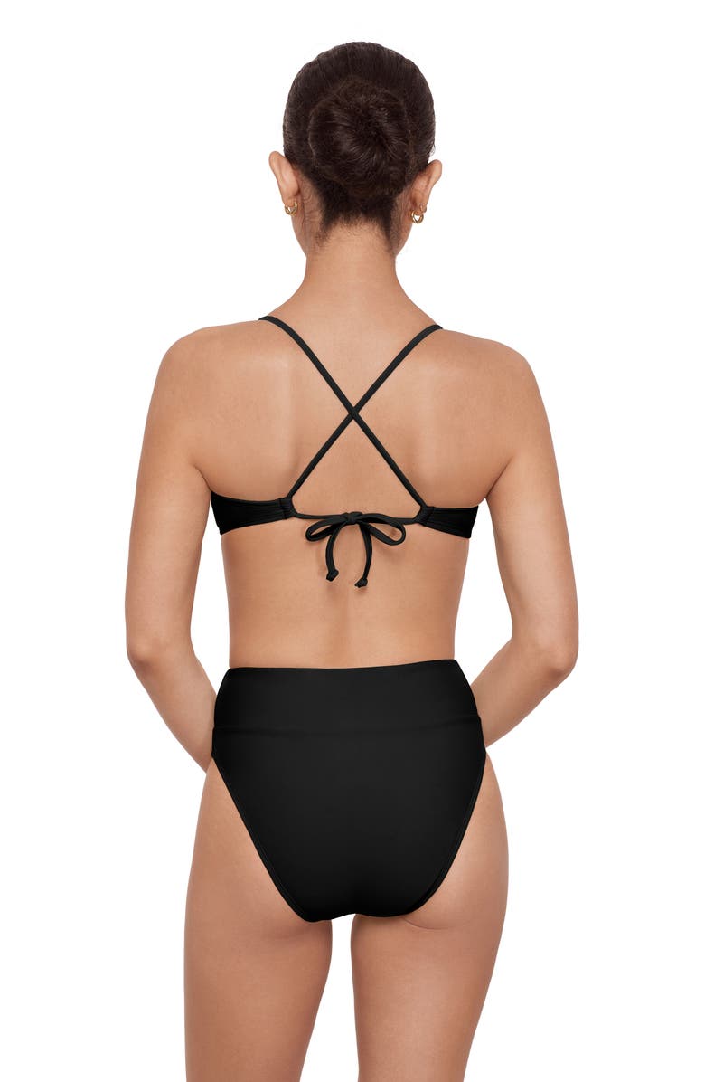 Aqua Green Demi Scoop Underwire Bikini Set, Alternate, color, Black