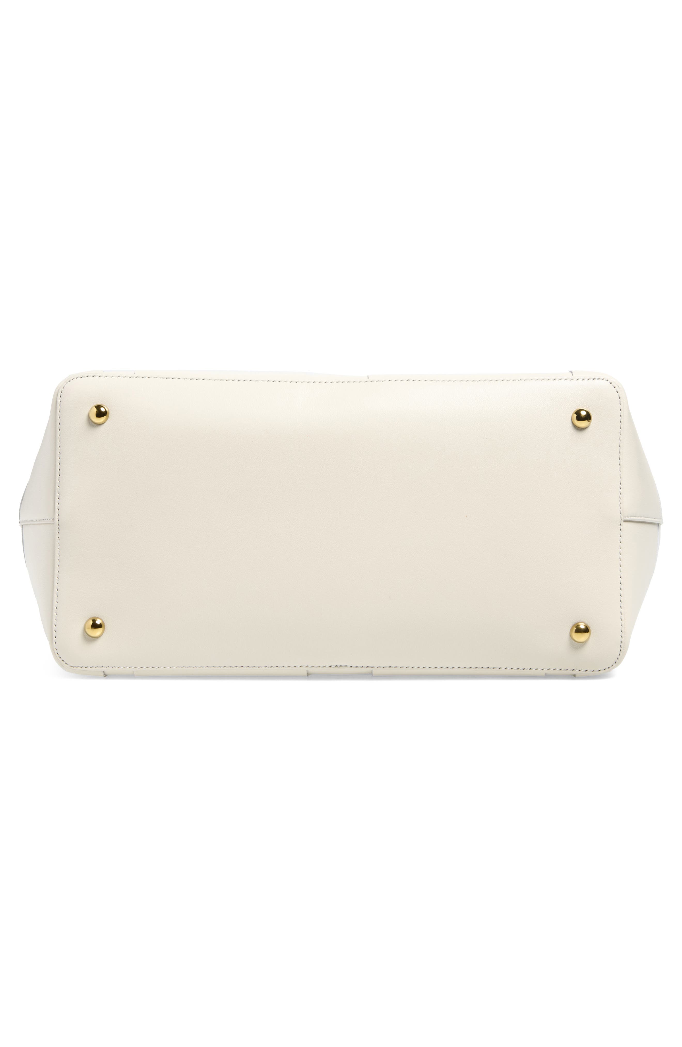 The Florence Woven Leather Tote, Alternate, color, CHALK
