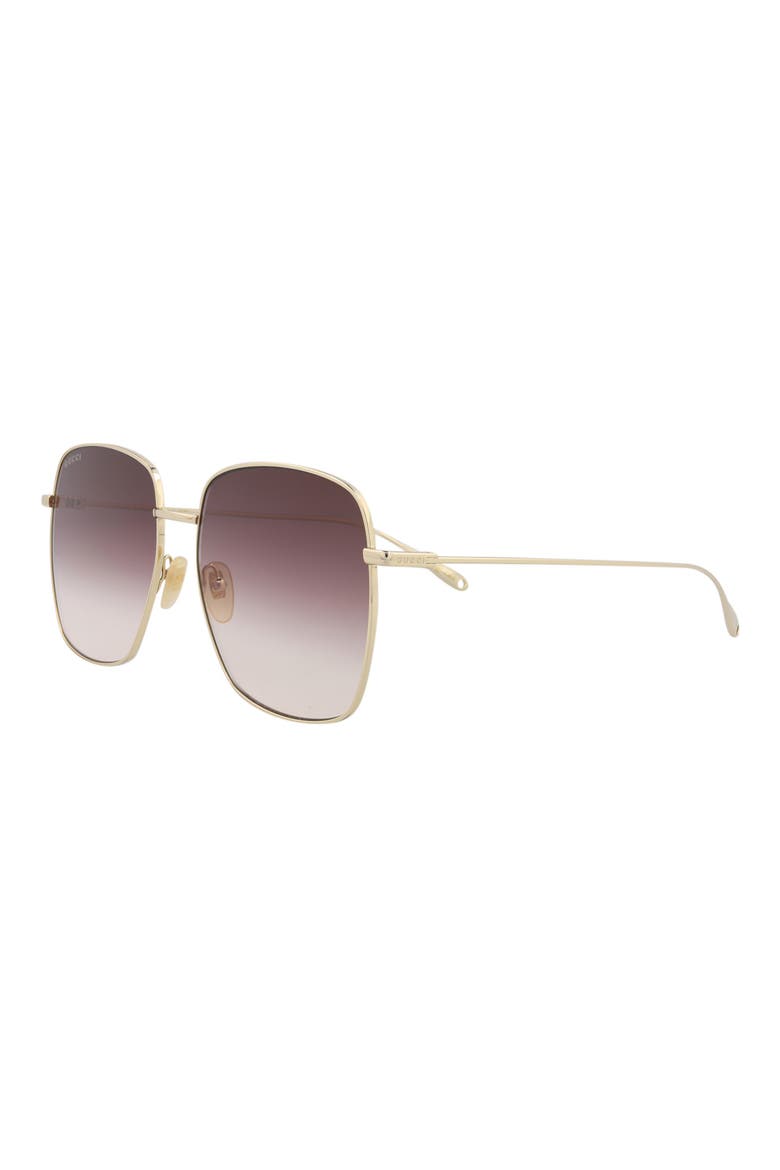 59mm Oversize Square Sunglasses, Alternate, color, GOLD GOLD RED