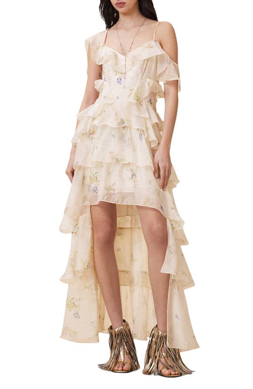 Allsaints Womens Laci Ecru Whit Sienna Ruffled Woven Maxi Dress