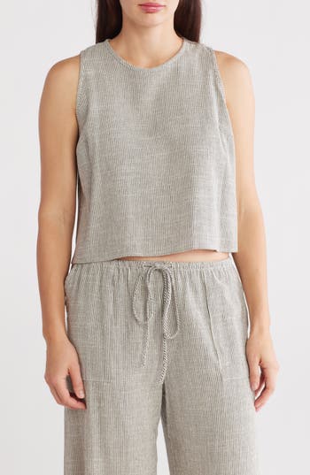 RENEE C RENEE C STRIPE SLEEVELESS TOP 