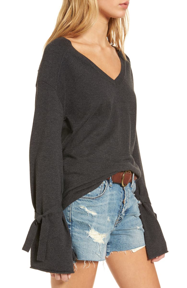 Treasure & Bond Tie Bell Sleeve Top, Alternate, color, 