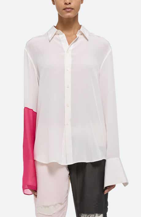 Helmut Lang Relaxed Silk Button-Up Shirt