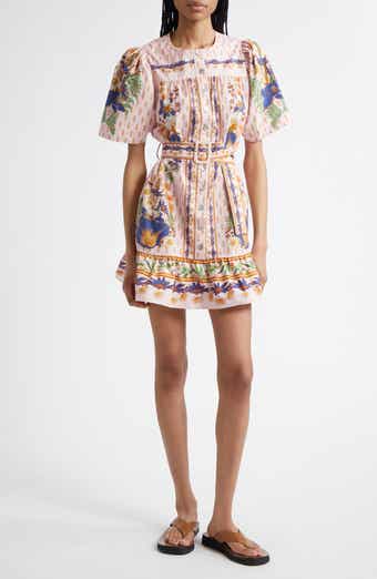 FARM Rio Dream Garden Belted Minidress