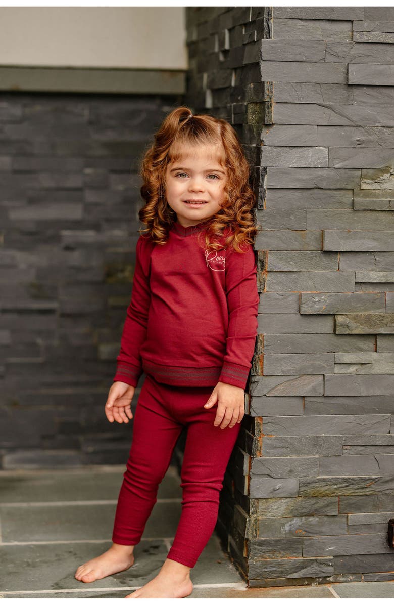 Pouf Girls Varsity Set, Alternate, color, Burgundy