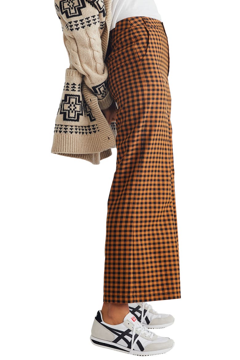 Mott Street Flare Trousers, Alternate, color, BROWN COMBO