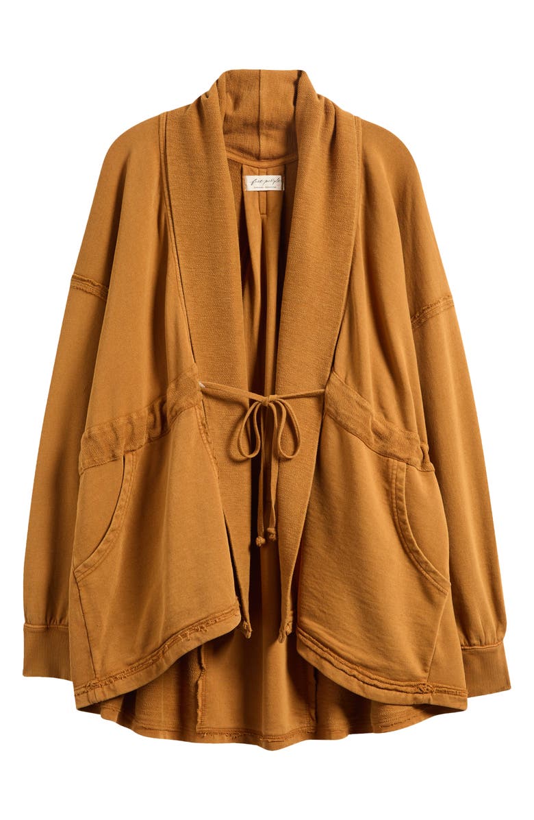 Free People Boothbay Longline Cotton Jacket, Main, color, Chai Tea